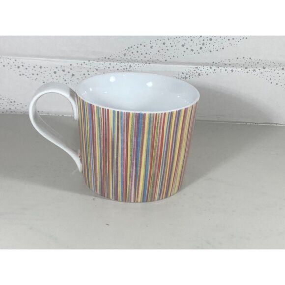 Starbucks 2008 Striped Rainbow Tea Coffee Mug Cup 13 oz Colorful EUC 3" - Picture 4 of 6